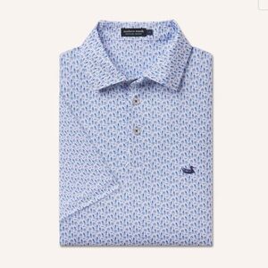 Flyline Performance Polo - Palm & Pineapples by Southern Marsh size small NWOT